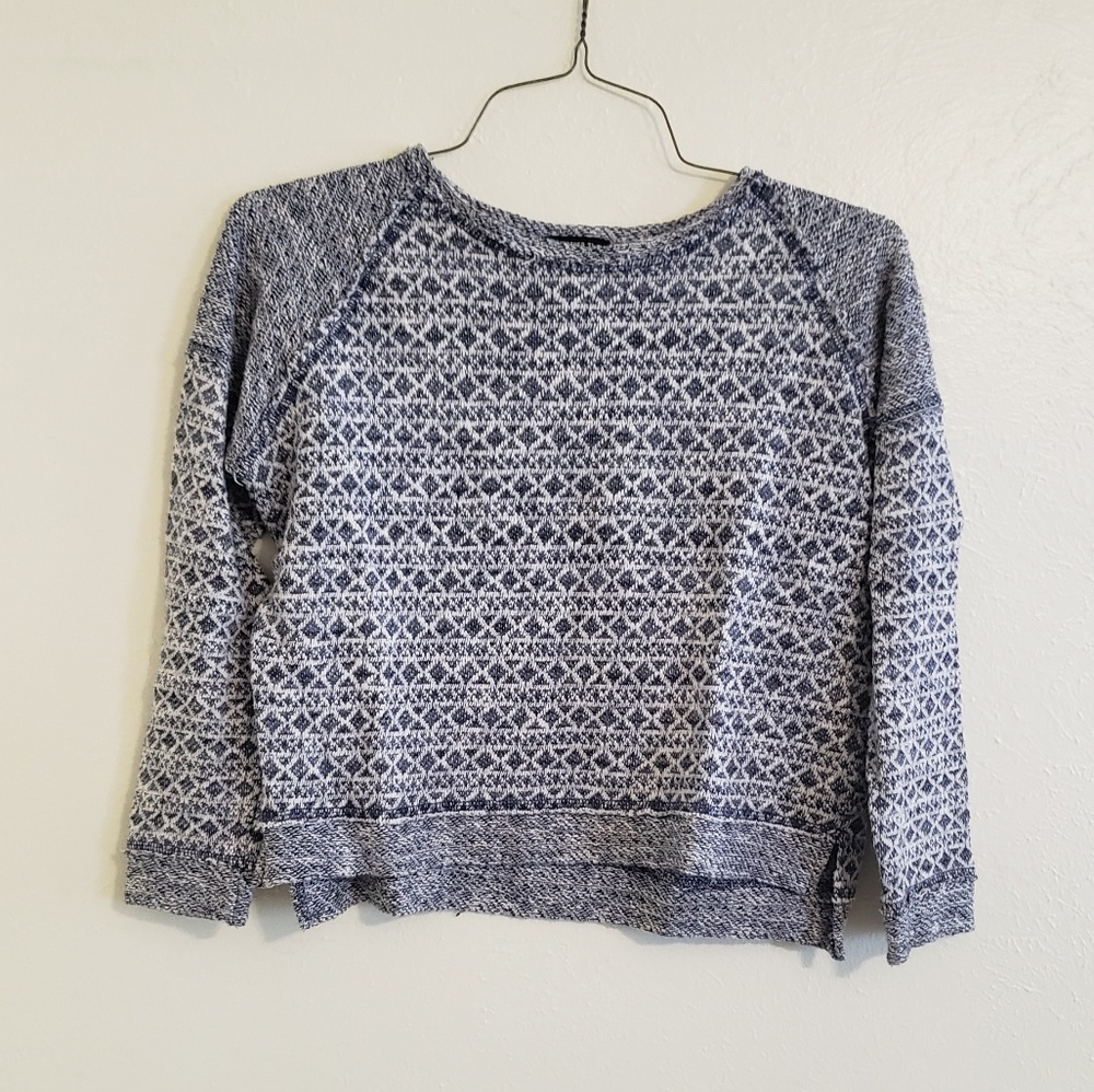 Cropped Geometric Sweater